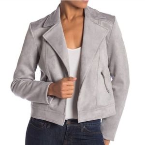 Philosophy Grey Suede MotoJacket, Sz XS